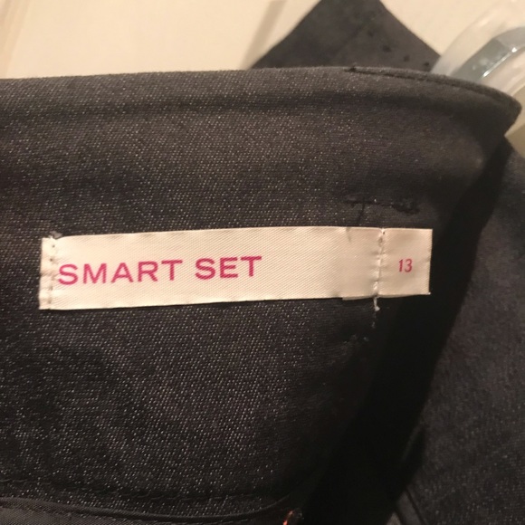 Dark Grey/Blue Smart Set Skirt - Picture 5 of 7